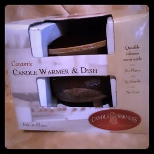 Ceramic candle warmer and dish